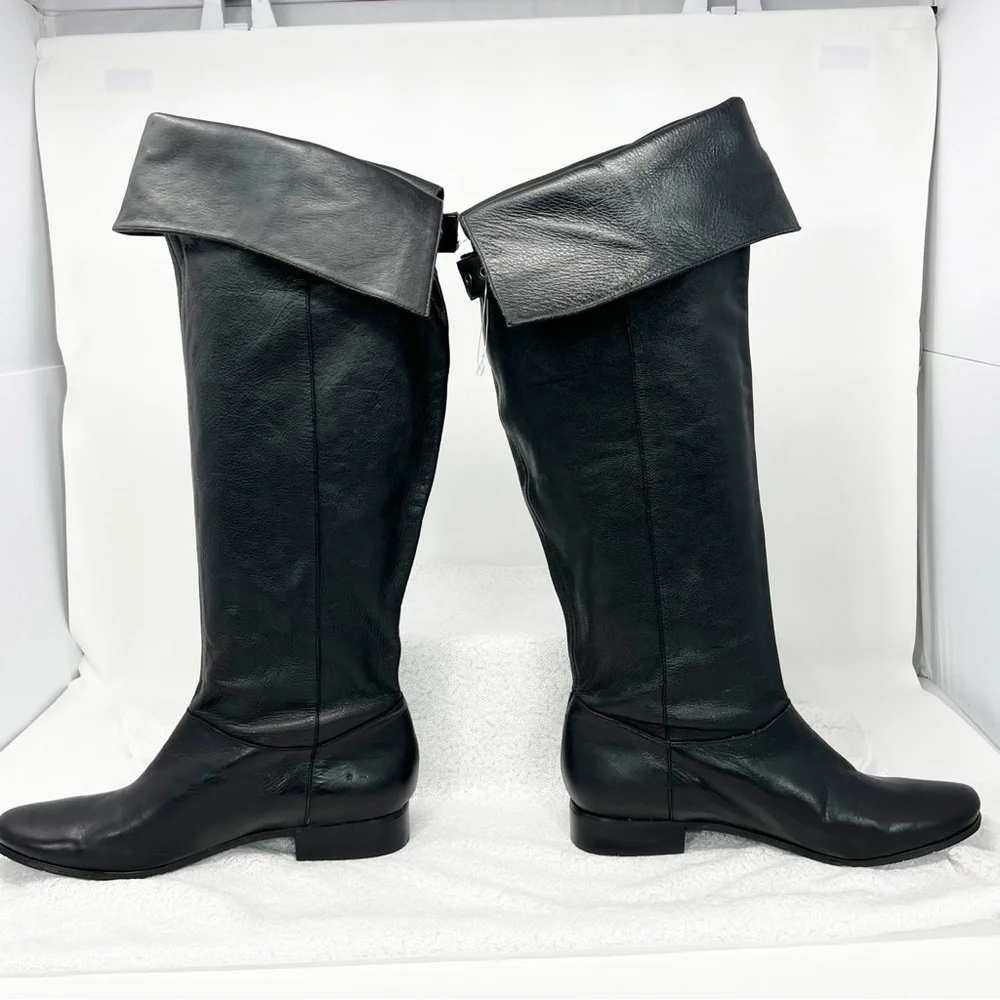 Jessica Simpson riding boots black leather size 7.5 women’s